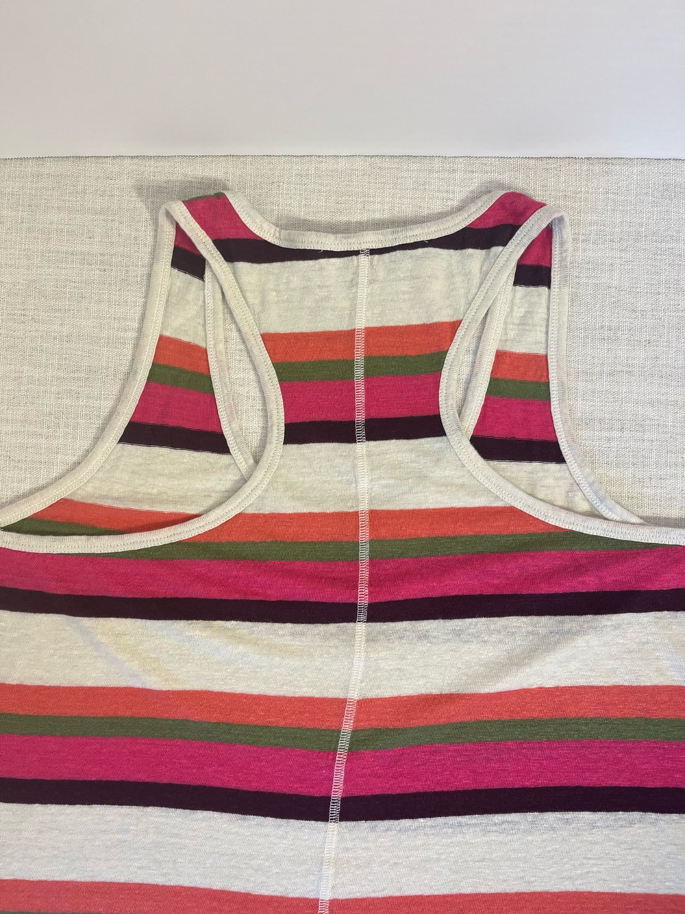 Banana Republic Linen Multicolor Striped Racerback Tank - Picture 7 of 8